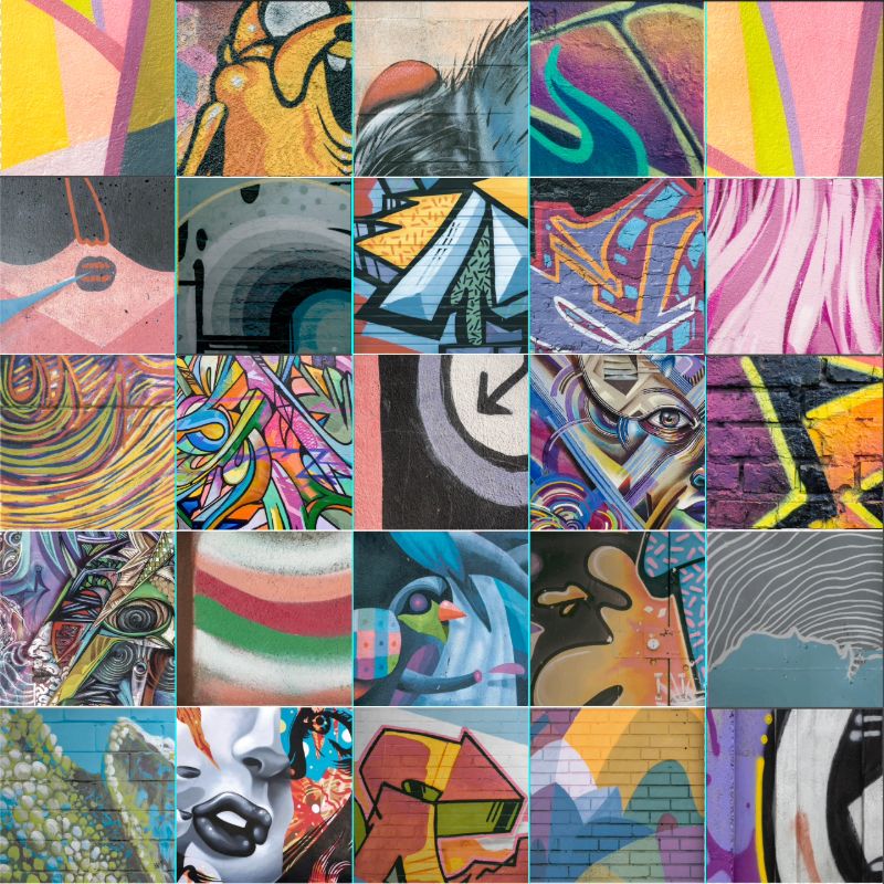 Urban Art Graffiti porcelain Wall Tile 200x200 - Sold Per Box