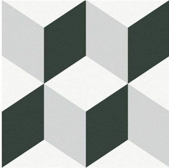 Barcelona Cube Decor Vitrified Porcelain Wall/Floor Tile 250 x 250 x 8mm x 1m2