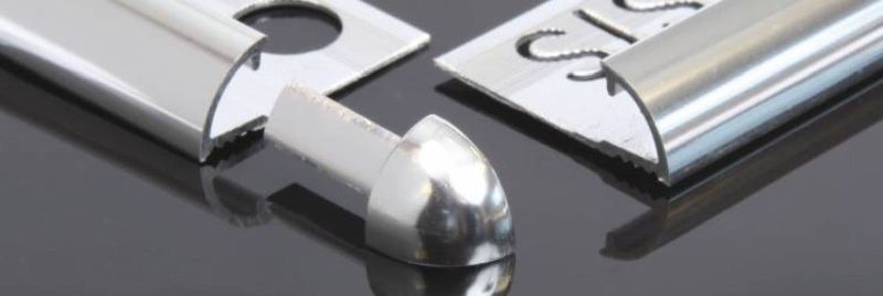 Genesis Rounded Tile Trim Aluminium Bright or Brushed Silver Corner Piece x 1