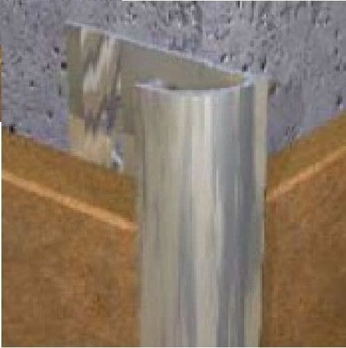 Genesis Rounded Tile Trim Aluminium Bright or Brushed Silver  x 2.5m x10 lengths