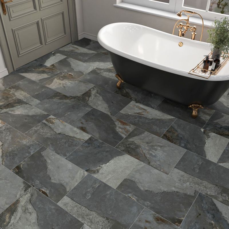 Keystone Green Slate Effect Porcelain Floor Tile 600 x 400 x 4 = 1m2
