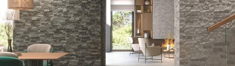 Navarra Split Face Stone Effect Rectified Porcelain Wall tile  200 x 600mm x 1m2