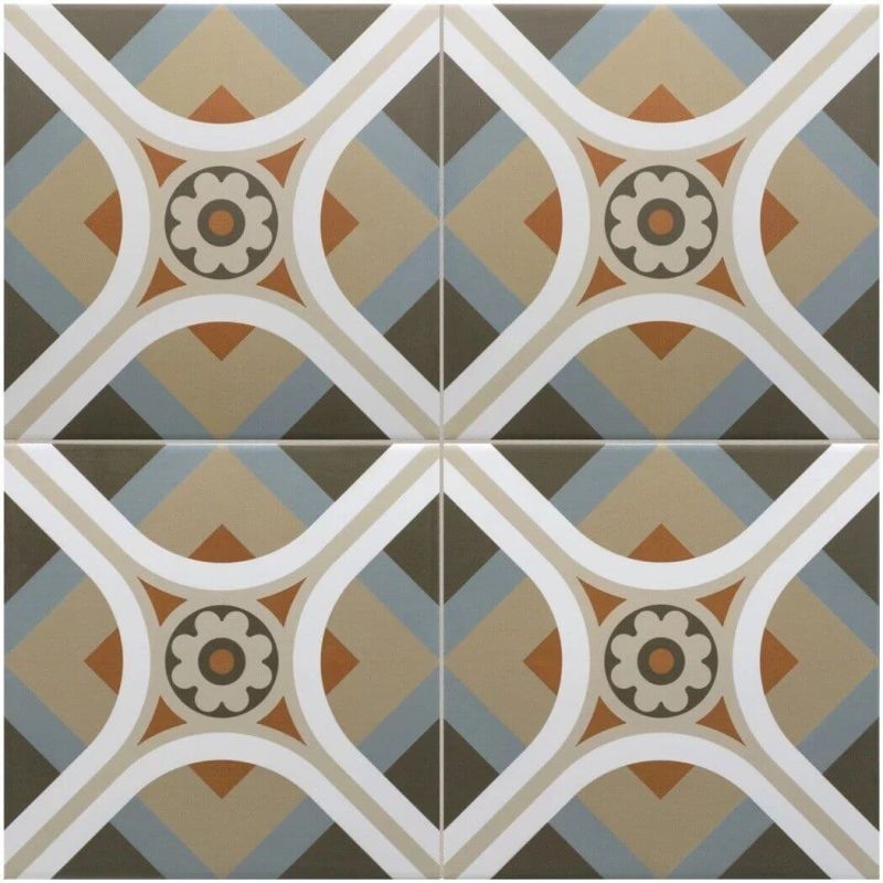 Rivoli Cinque Porcelain Matt Feature Wall/Floor Tile 200 x 200 x 10mm x 1m2