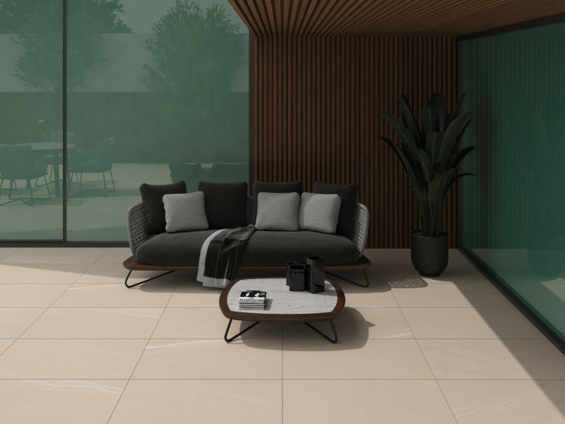 Milky Way Sand Porcelain Outdoor Tiles 600x90