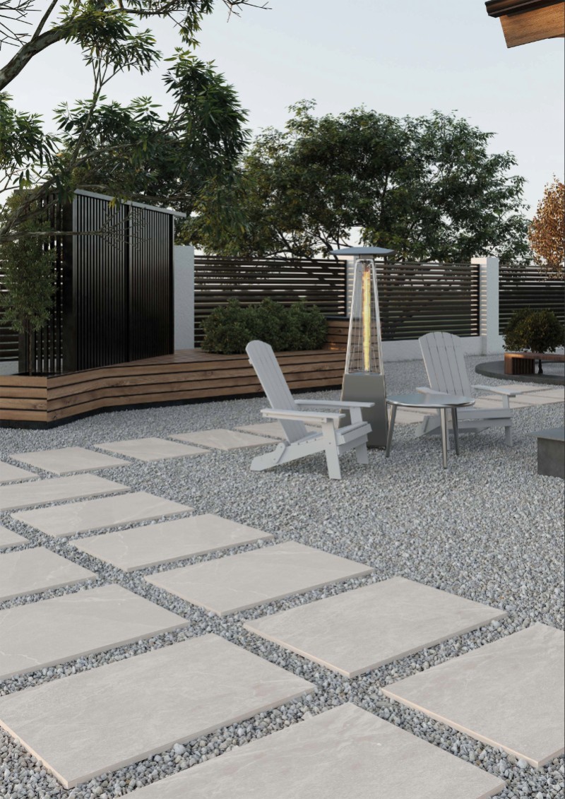 Roca White Porcelain Outdoor Tiles 600x900x20