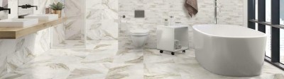 Calacatta Gold Ceramic Marble Effect Bathroom