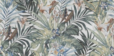 Caribbean Plant Matt Porcelain Feature Wall T