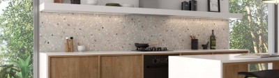 Doria Hexagon terrazzo effect porcelain tile 