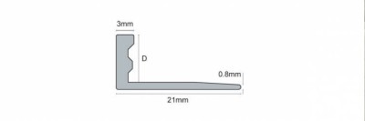 Genesis ESP PVC Straight Edge Tile Trim  2.5m