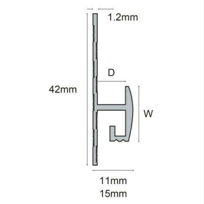 Genesis EVT Vinyl to Tile Trim White 2500 x 1
