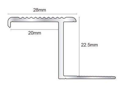 Genesis NLT - Tile-In Step Edge Aluminium Tri