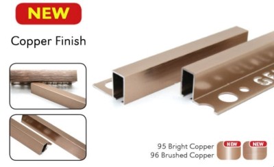 Genesis Square Tile Trim Aluminium Bright or 