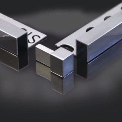 Genesis Square Tile Trim Aluminium Bright or 