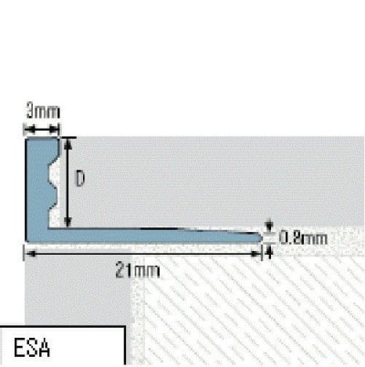 Genesis Straight Edge Tile Trim Aluminium 8,1