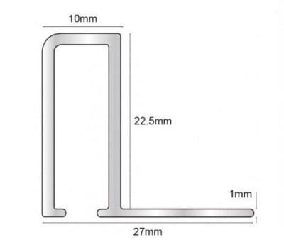 Genesis TDP225 -  Aluminium Square Edge Tile 