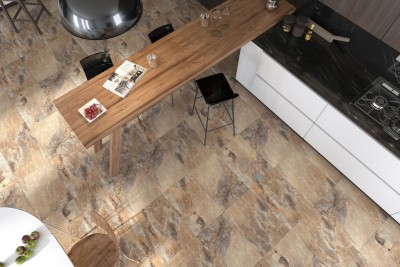 Keystone Mocha  Slate Effect Porcelain Floor 