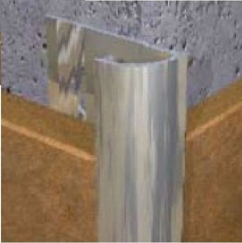Genesis Rounded Tile Trim Aluminium Bright or Brushed Silver  x 2.5m x 5 lengths