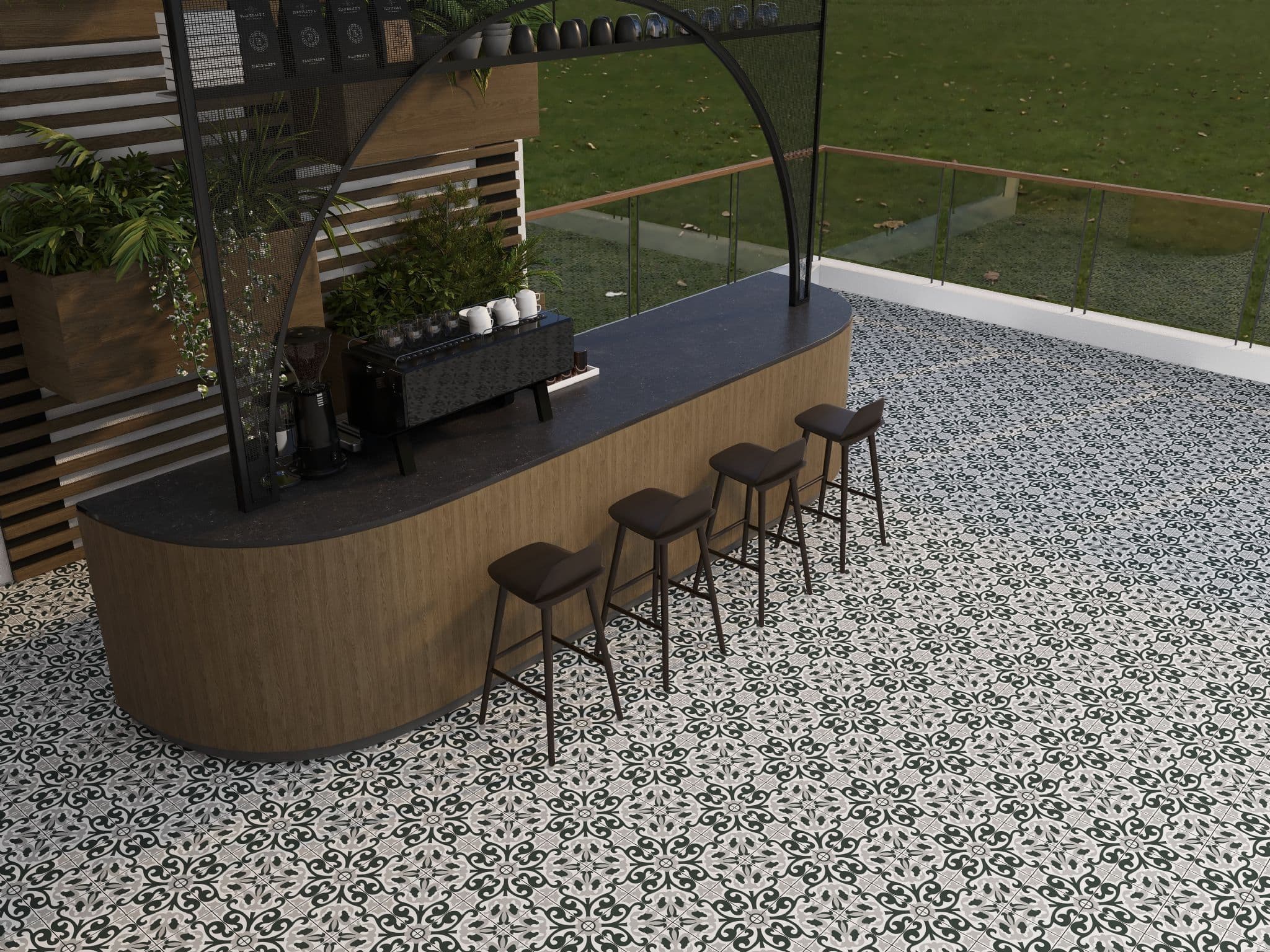 Saville Black Porcelain Wall/Floor 200 x 200mm x 1 Box (*0.80m2)